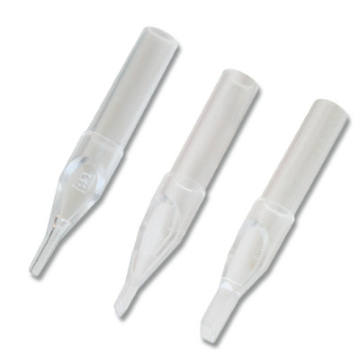 9 Needles Round Transparent Plastic Tips Box 50pcs.