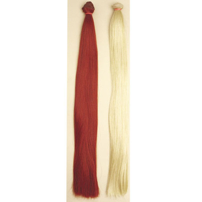 Straight Synthetic Hair with Weft Color Burgundy