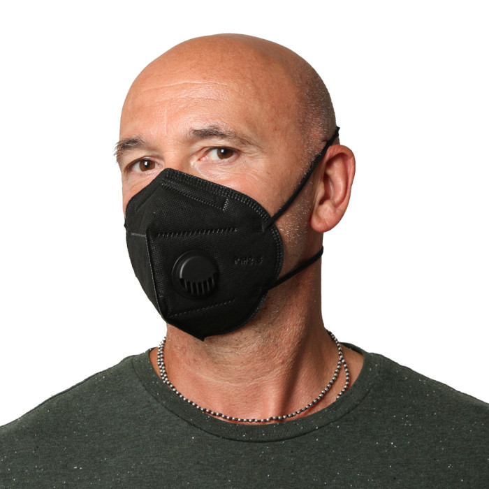 døråbning ildsted flåde Black Face Mask Respirator KN95 N95 FFP2 Valved with Active Carbon Filter |  IMax