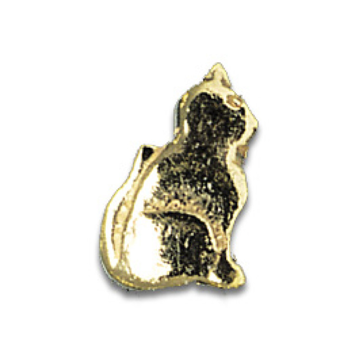 Tooth Jewellery Gold 3-D Cat