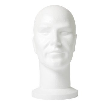 Male Head in Polystyrene