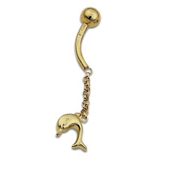 Navel Banana 1.6x9mm Chain with Dolphin