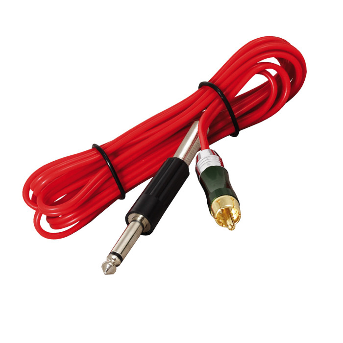 Rotes Silikon Kabel mit RCA Stecker