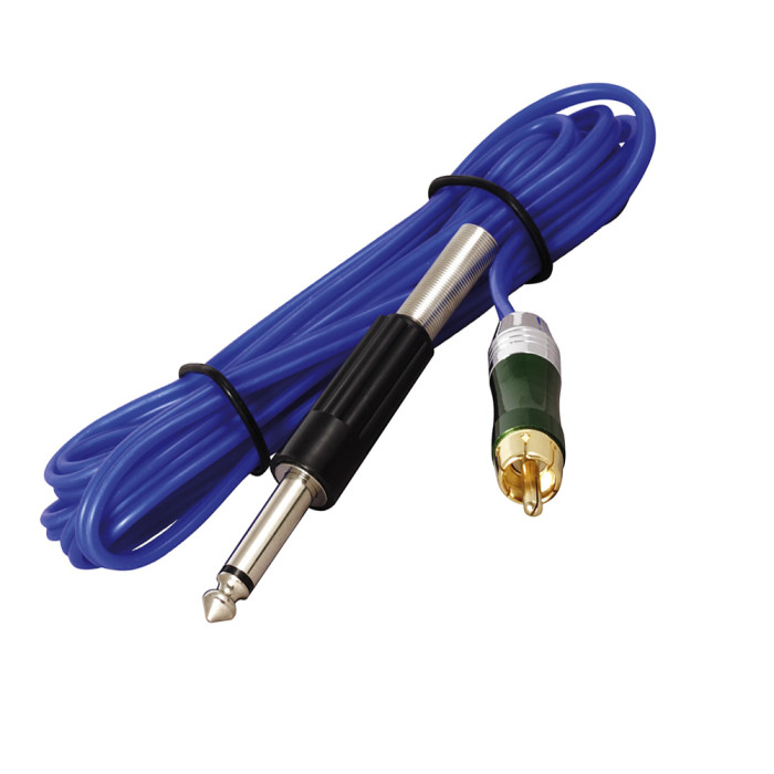 Blaues Silikon Kabel mit RCA Stecker