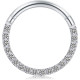 Jewelled Septum Clicker Pave Set with Cubic Zirconia in Stainless Steel