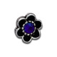 Ornament Blume Gewinde 1.6mm Capri Blau