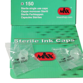 Sterile Farbkappen medium Flat Base 16mm 150 Stück