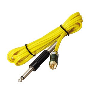 Gelbes Silikon Kabel mit RCA Stecker