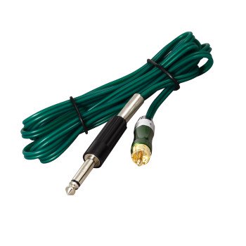Grünes Silikon Kabel mit RCA Stecker