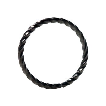 Black Continuous Rope Rings