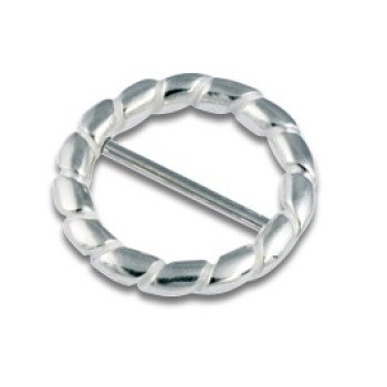 Silver Nipple Ring 2x16mm