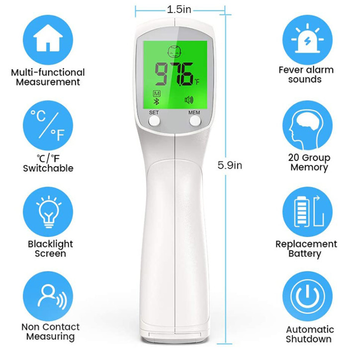 Forehead Digital Infrared Fever Thermometer Non-Contact