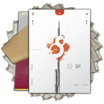 S8 Red Stencil Papier pour imprimantes et main libre - Boîte de 100 feuilles