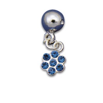 Ornament Clip-in Fleur Bleu Saphir