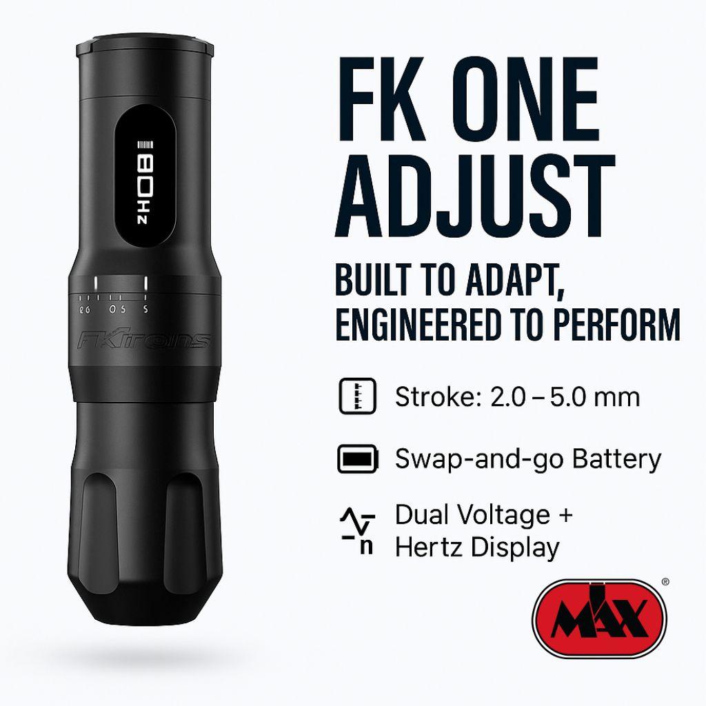 Built to adapt, engineered to perform. FK ONE Adjust - Wireless Tattoo Machine