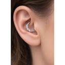 Decorative Clicker Piercing with Linear Zirconia (Steel)