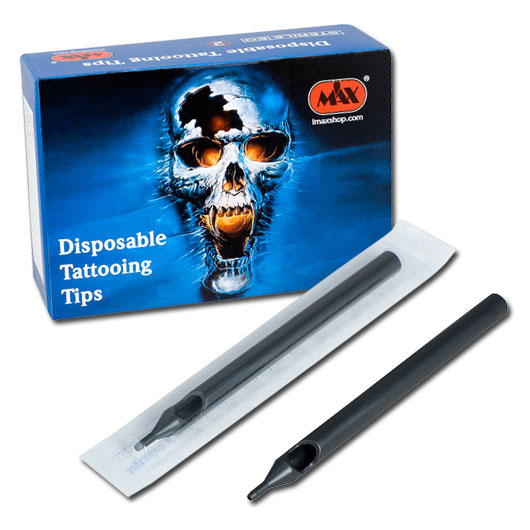 Buses Jetables Longs Noirs pour Tatouage | 50 pcs. (1 Round)