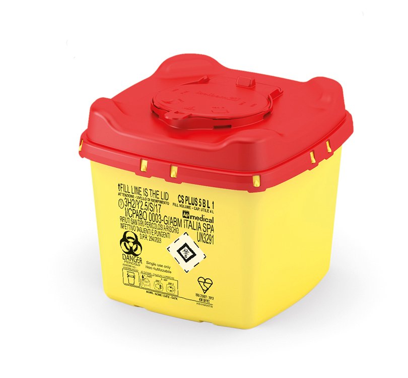 [11511B] Contenitore oggetti taglienti e rifiuti speciali 5L