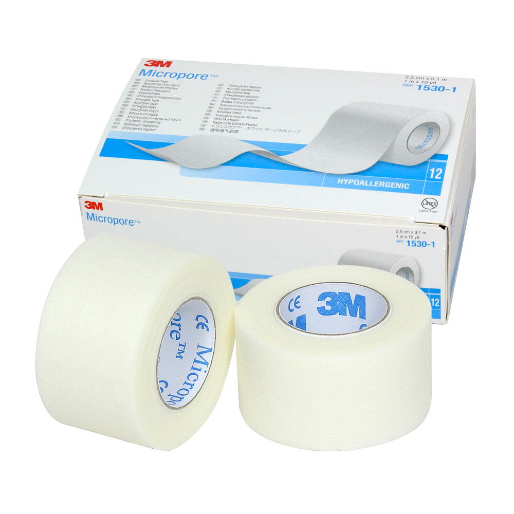 [13723] 3M Micropore Hypoallergenic Tape | 12 Rolls