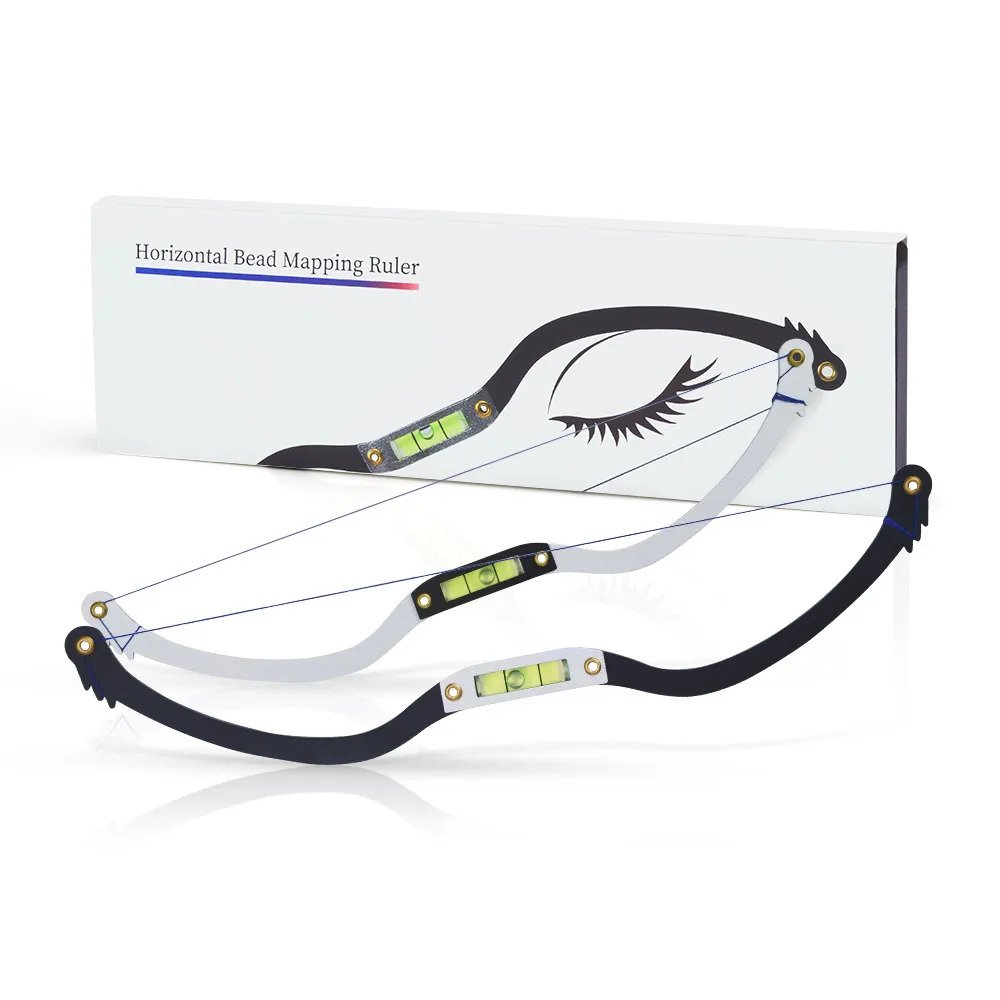 [9756] Eyebrow Mapping Tool With Bubble Leveler for Perfectly Shaped Brows
