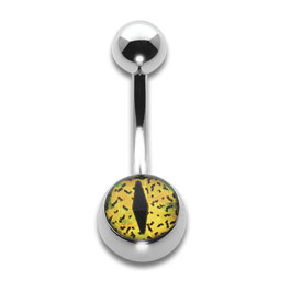 [IBJ140] Navel Banana 1.6x10mm Yellow Eye