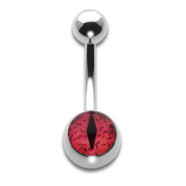 [IBJ141] Navel Banana 1.6x10mm Red Eye