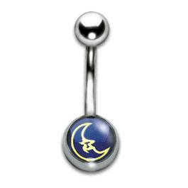 [IBJ145] Navel Banana 1.6x10mm Half Moon