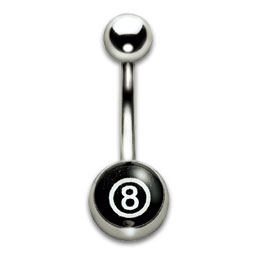 [IBJ147] Navel Banana 1.6x10mm 8-Ball