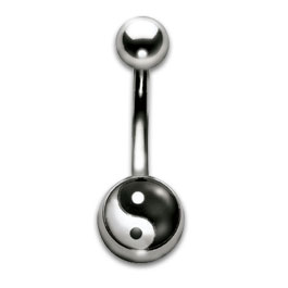 [IBJ150] Navel Banana 1.6x10mm Ying-Yang