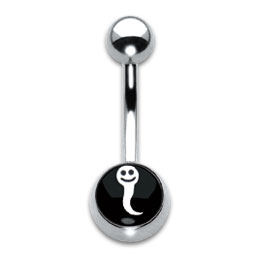 [IBJ164] Navel Banana 1.6x10mm Smiley Sperm