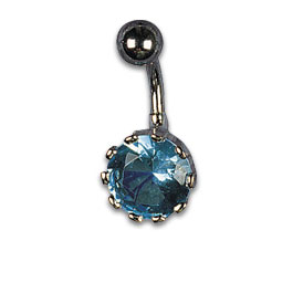 [IBJD25/506] Round Zircon Banana 1.6x10mm Aquamarine