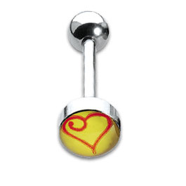 [IBP127] Tongue Studs 1.6x16mm Heart