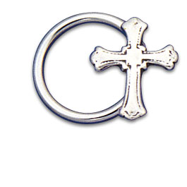 Charm Ring verticale 1.6x12 Croce
