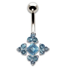 Banana with Zircons 1.6x10mm Aquamarine