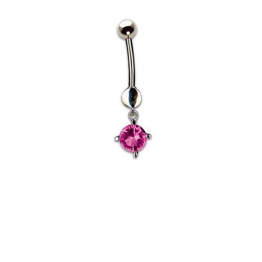 [TBJD249/506FUC] Pendant Zircon 1.6x10mm Fuchsia