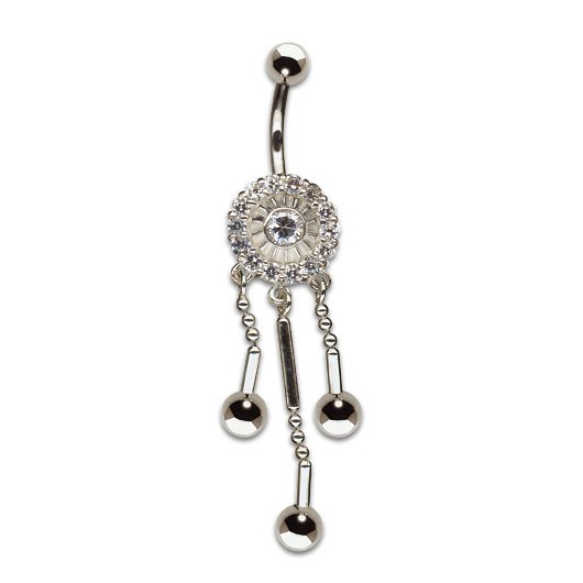 [TBJD299/506CRY] Chain Round Zircon 1.6x10mm Crystal