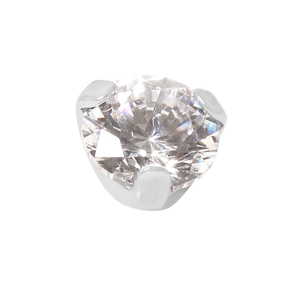 [TPJB5CRYSTAL] Jewel 5mm Prong for Internally Threaded Navel Banana TJNP (Titanium)