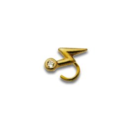 [YNSB/LIGHT/CRY] Nostril Lightning/Crystal Thickness 0.8mm bent