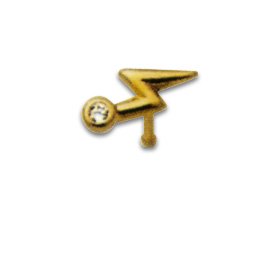 [YNSD/LIGHT/CRY] Nostril Lightning/Crystal  0.8mm straight