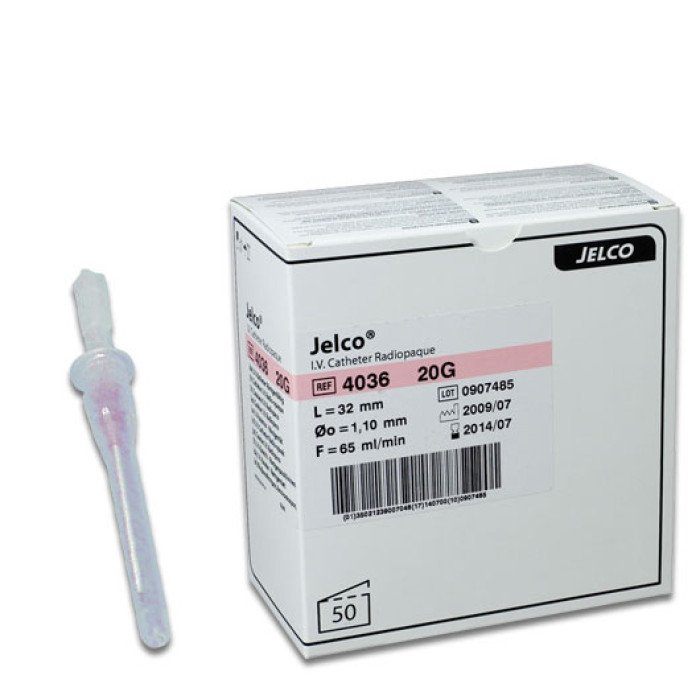 [IPNJ2/50] Jelco IV Catheters Box 50pcs. (4039 20G Ø 1.1mm)