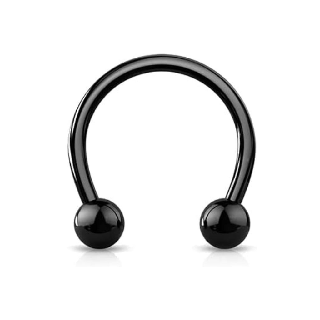 Black Circular Barbells (Acero) (8 mm)
