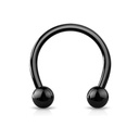 Black Circular Barbells (Acciaio)
