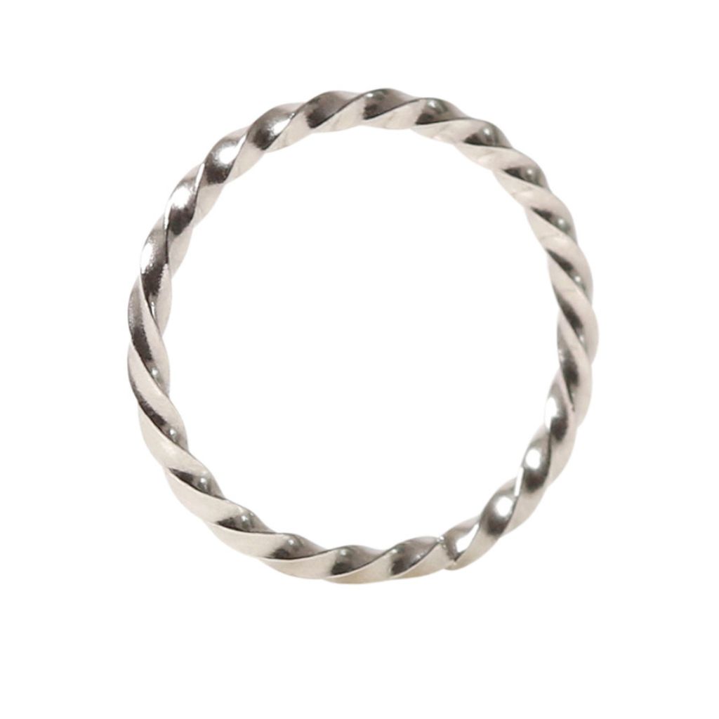 Rope Continuous Twist Rings (Steel) (Polish, 8 mm)