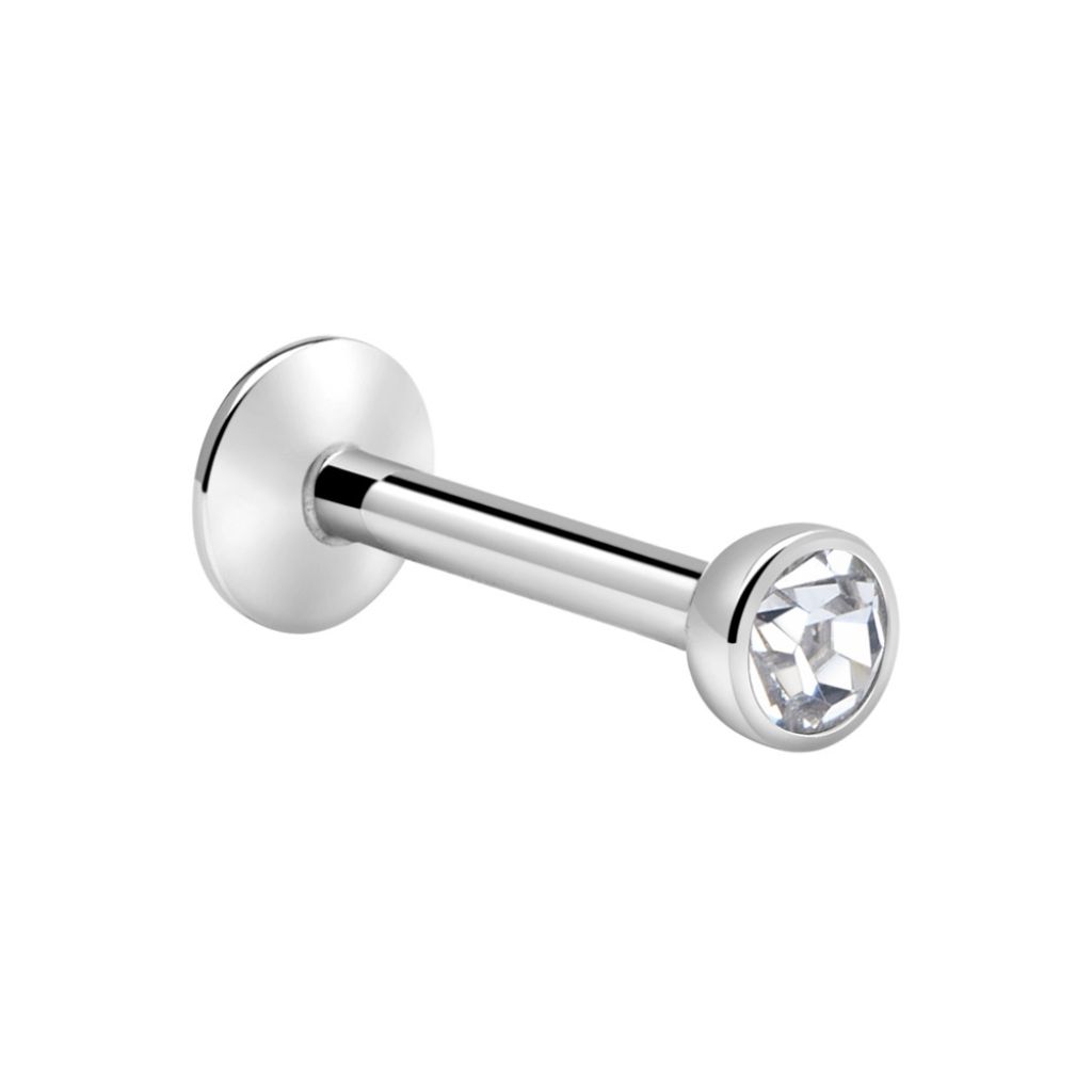 Marilyn Jewelled Labret Studs Roscado interior (Acero) (Crystal, 6 mm)