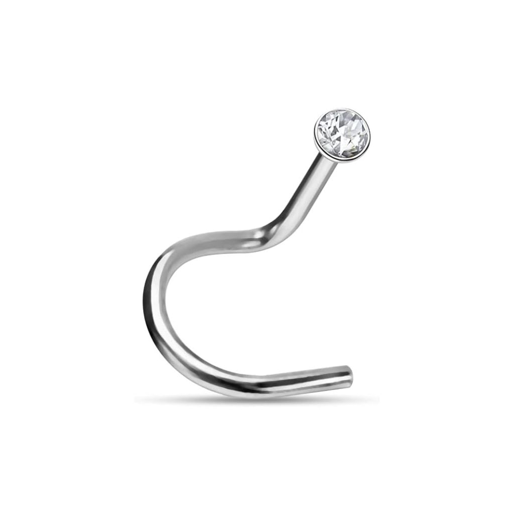 Micro Jewelled Nose Studs (Acier) (Crystal)