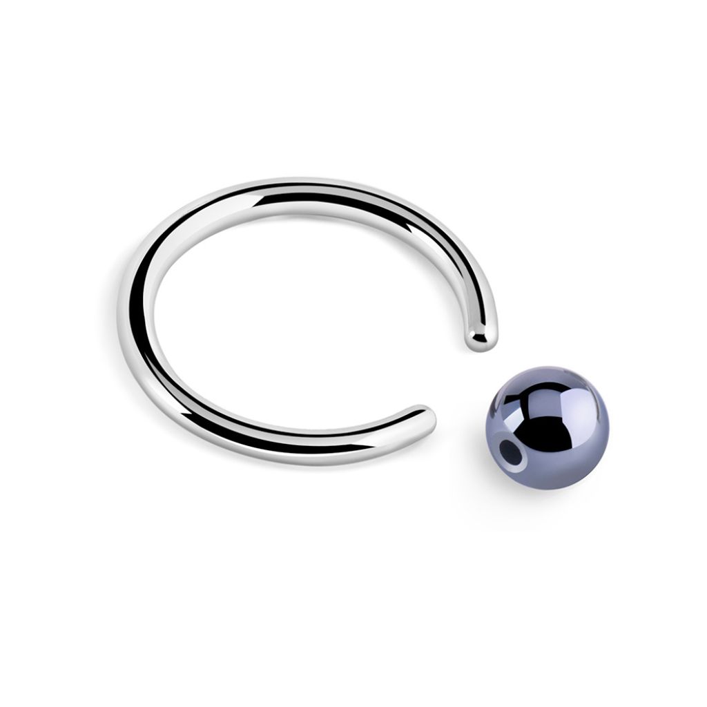 Hematite Clip-In Kugeln | Ersatzkugeln für Captive Bead Rings (Hematite) (4 mm)