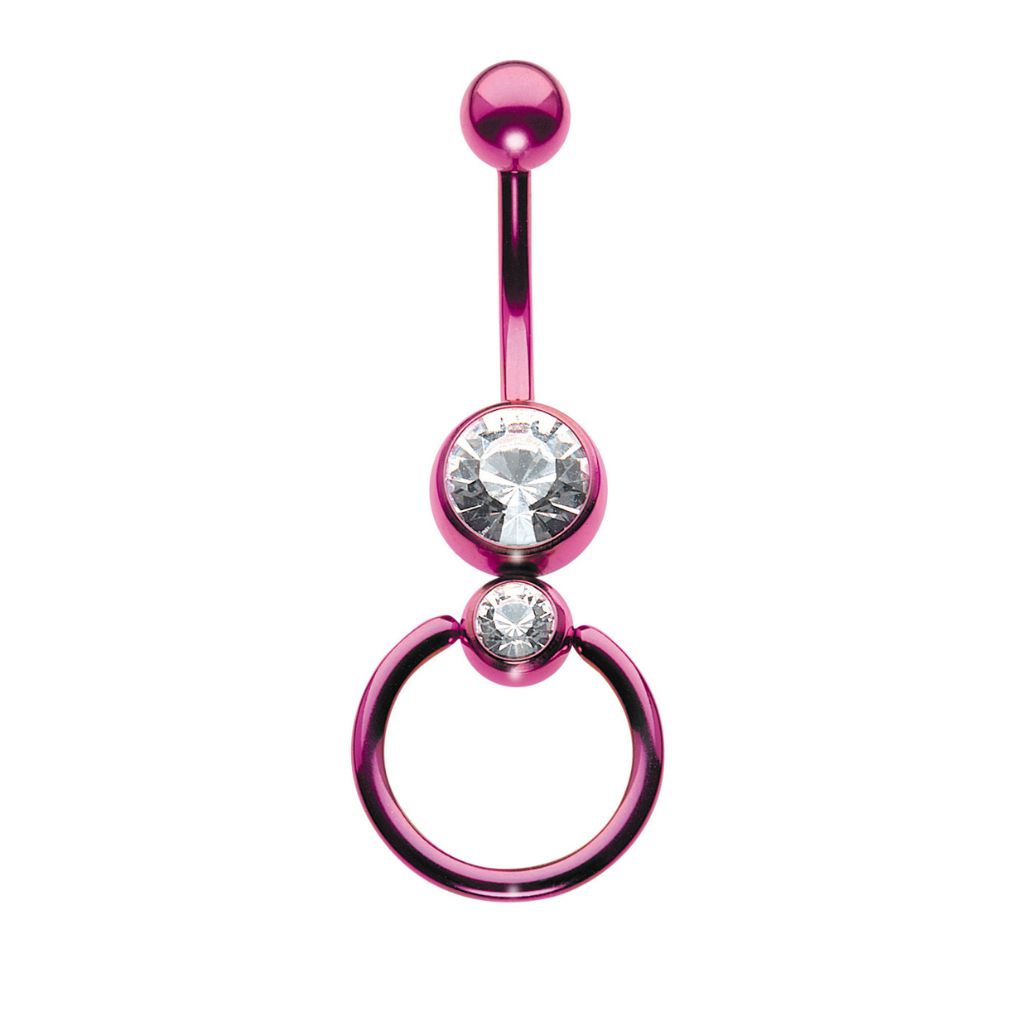 [TCCB505/T5] Captive Crystal Banana (Titanium) (Polish, 8 mm)