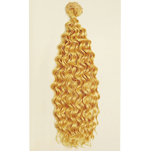 [H17/1B-G] Curly Remy Human Hair 50cm Color 1B