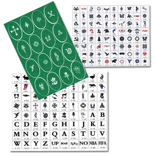 [6929B4] AirBrush Stencil Book 4 - 160 Stencils