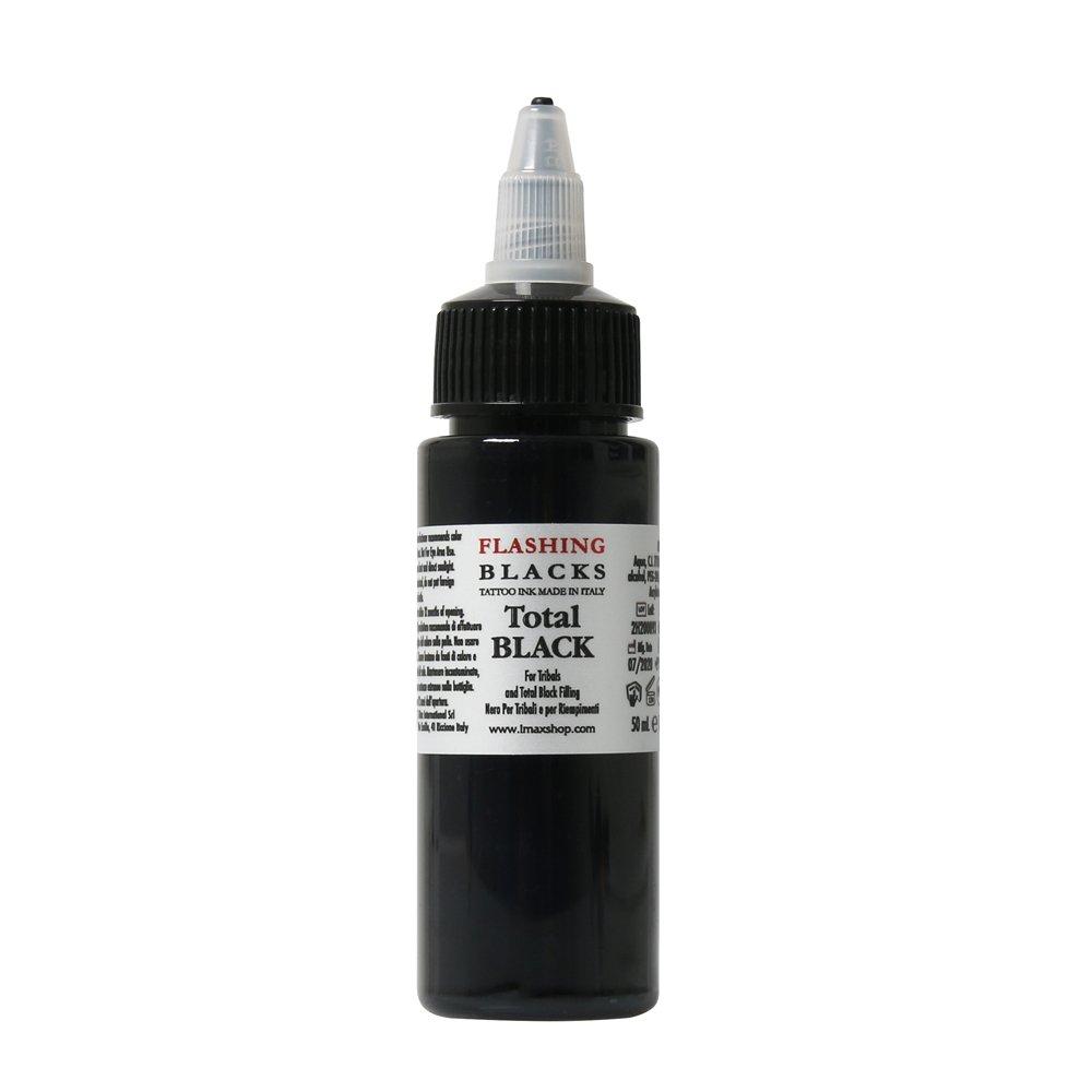 Flashing Total Black Tattoo Ink 50ml (not for tattooing)